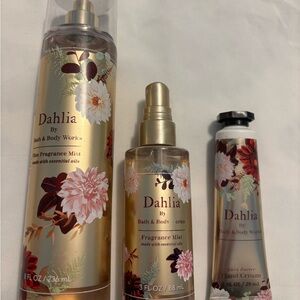 Bath & Body Works Dahlia Fragrance Mist & Hand Cream Bundle - 90% full
